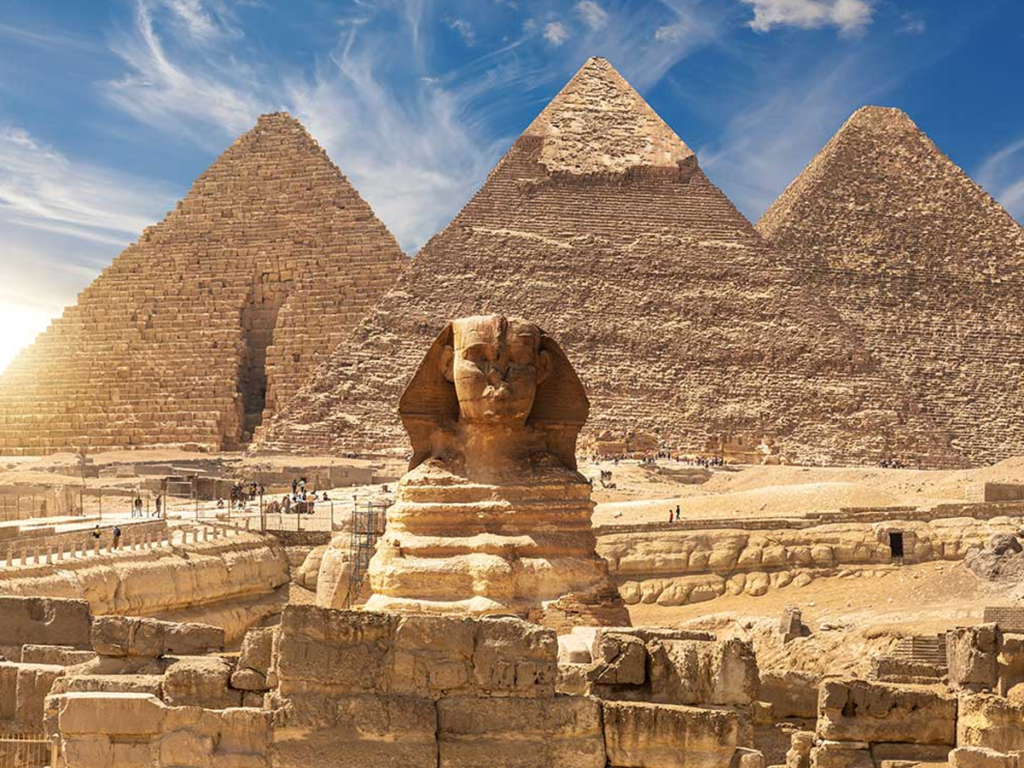Pyramids Temples Sphi Full Day Tour to Pyramids, Sphinx, Egyptian Museum and Khan El Khalili ...